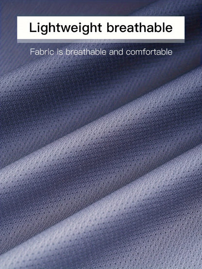 Men's sportswear, ice silk short sleeves and shorts running clothes, men's table tennis and badminton wear gradient T-shirt