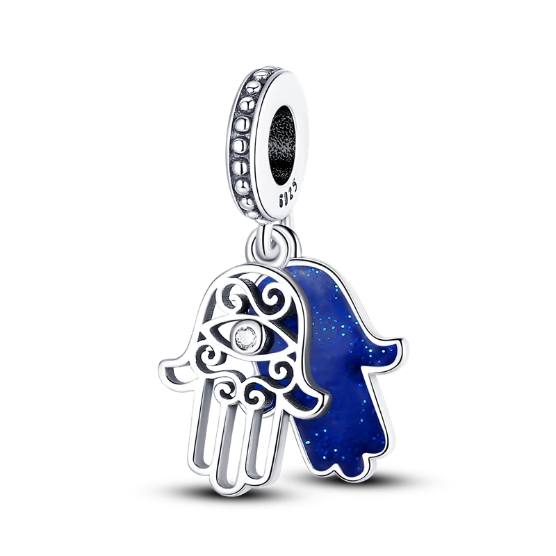 2026 Hot Sale Charms Bead 925 Sterling Silver Pink Butterfly Luminous Firefly Dangle Fit Bangle Bracelet Necklace DIY Jewelry