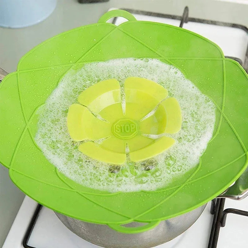 1pc Silicone Spill Proof Pot Lid Kitchen High Temperature Resistant Splash Proof and Splash Proof Silicone Lid Kitchen Tool