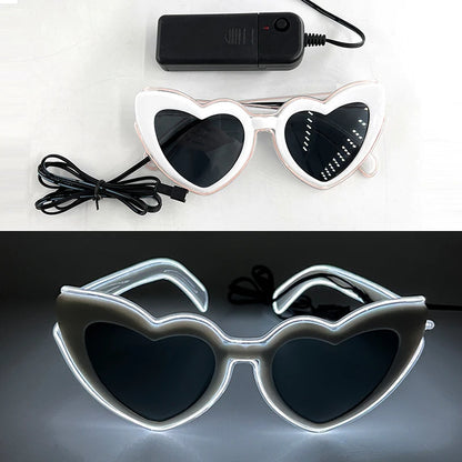 1PC Light Up LED Glasses Glow Sunglasses EL Wire Neon Glasses Glow in The Dark Party Supplies Neon Party Favors for Adults