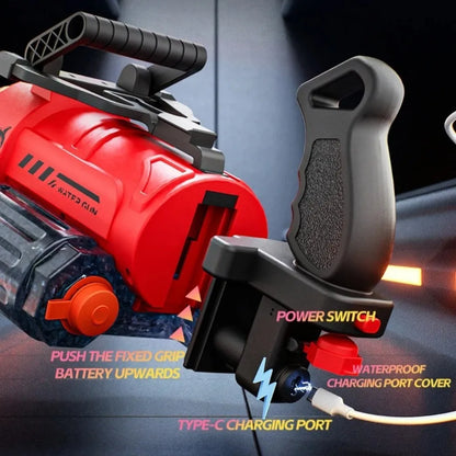 AI Voice Control Electric Gatling Water Gun High Pressure Shooting Summer Outdoor Battle Toy Kids Boys Holiday Gift