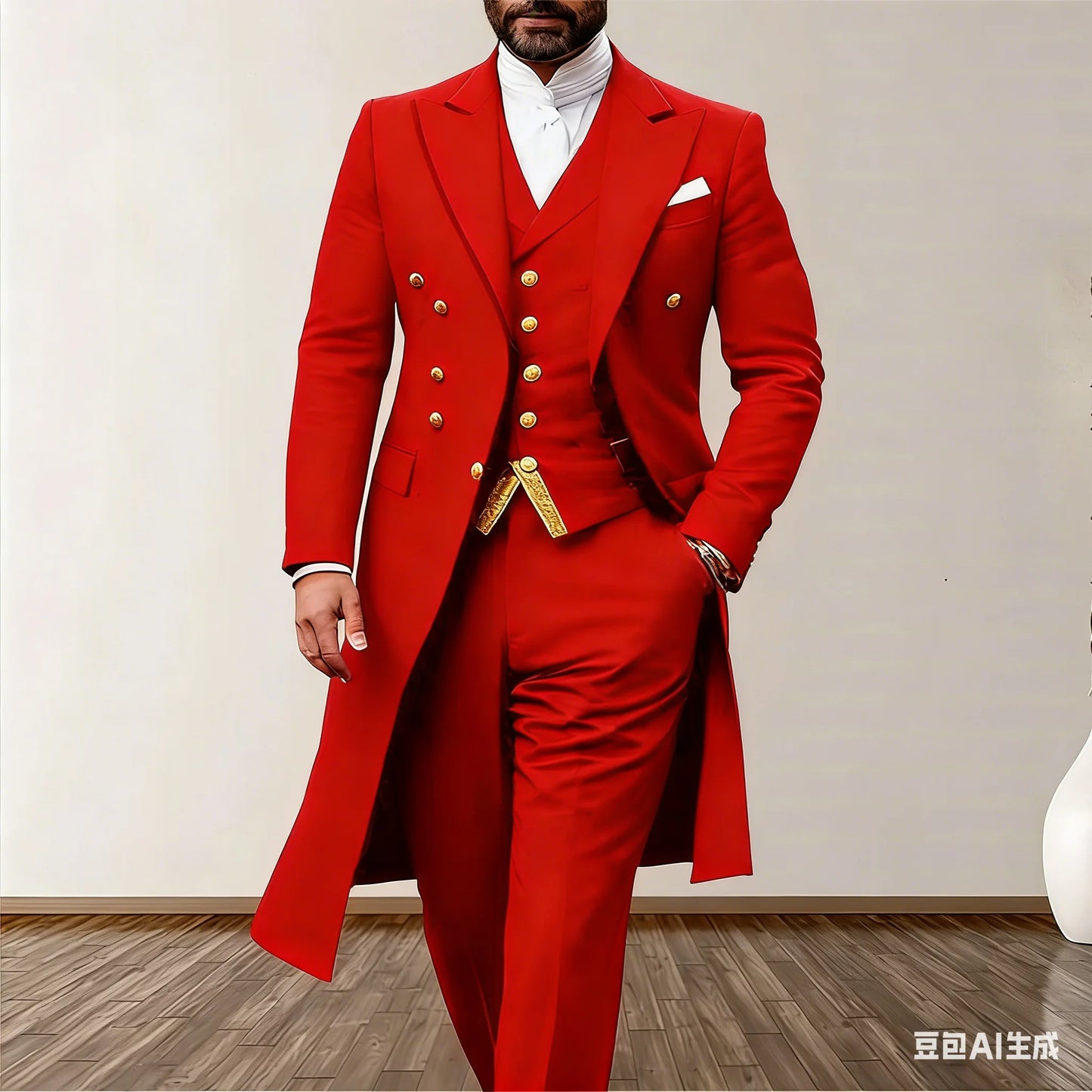 Blue Men Wedding Suits 3 Piece Long Blazer Vest Pants Satin One Button Tuxedo Formal Work Wear Prom suits XS-5XL