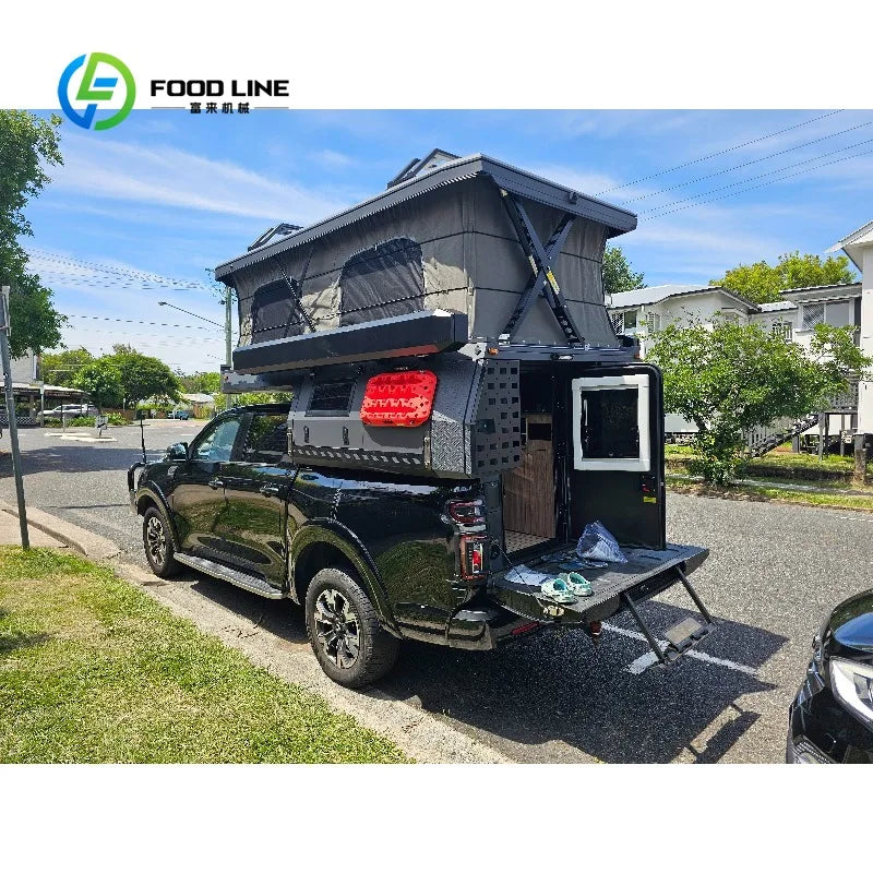 Customized Full Kitchen Truck Camper With Stove And Sink Overland Camping For Travel Groups Bulk Order