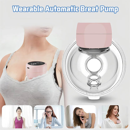  Wearable Electric Breast Pumps 3 Modes 9 Levels Portable Hands Free Breast Pump Silent Comfort for Portable Work Home Travel