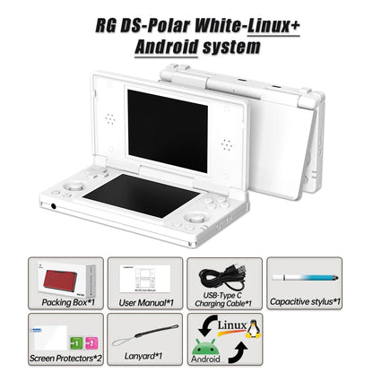 Anbernic RG DS Dual 4.0” IPS Screen Video Game Console Android 14 Support Dual Application On Split Screens & Hall-Switch Chip