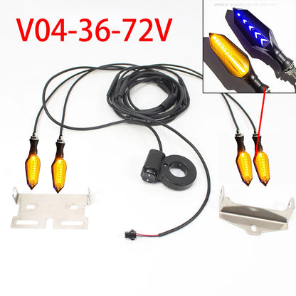 EBKE Electric Bicycle Ebike Turn Signal V04 12V or 36V 48V 52V 72V Waterproof Cable LED Flashing