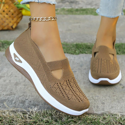 Spring New Women's Sports Shoes, Fashionable, Breathable, Lightweight, Non-slip, Wear-resistant, Casual Sports Shoes, Flat Shoes