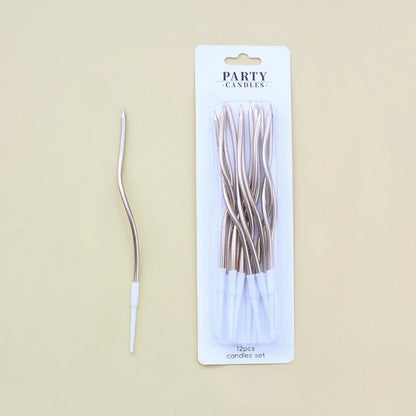 6/12/48pcs Birthday Candles Spiral Cake Candles  Long Thin Cake Candles For Wedding Party And Cake Decoration