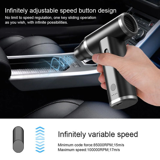 For Outdoor Camping Cordless Compressed Air Duster Outdoor Camping Essentials Aircraft Grade Fan Blades Built-in Battery 4000mAh