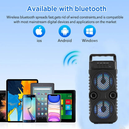 1000w Portable Bluetooth Outdoor Speaker Music Stereo Subwoofer Bass
