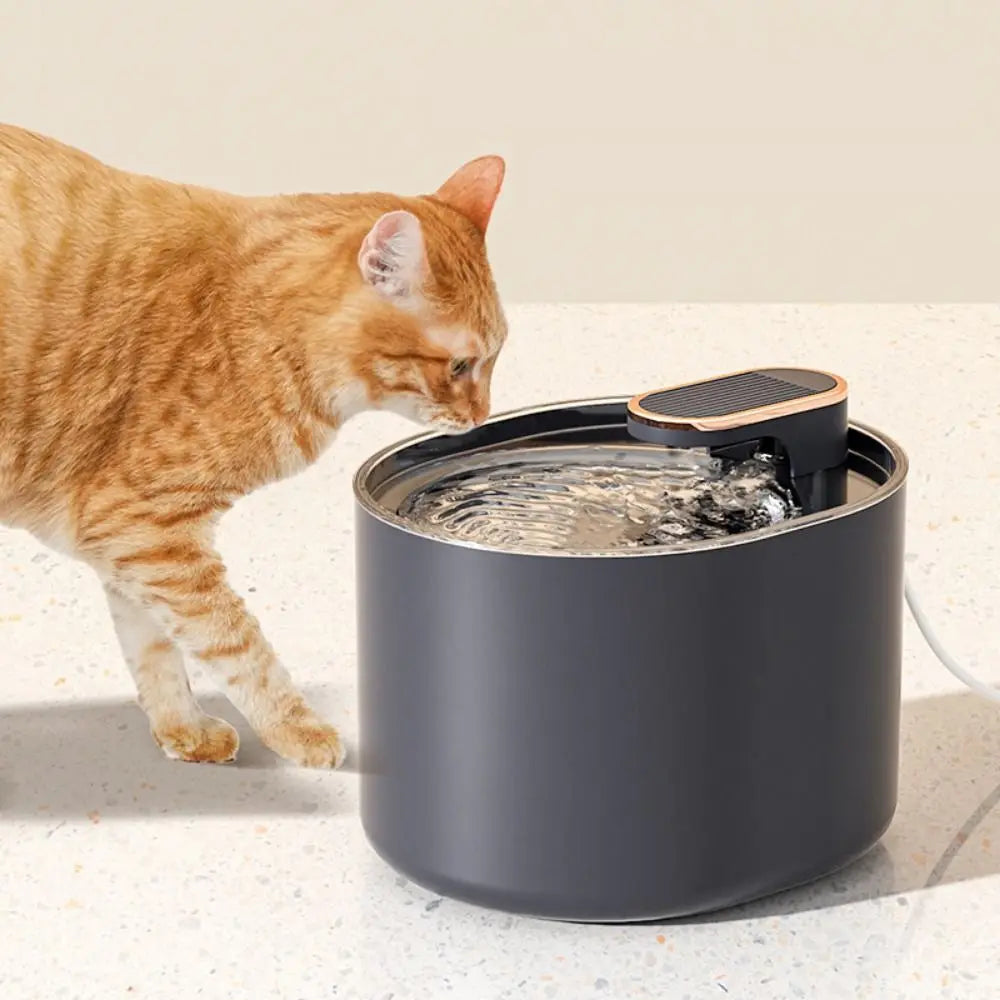 3L Automatic Cat Water Fountain™ with Auto Sensor, USB Plug & Large Capacity – Electric Pet Water Dispenser, Grey, White & Dark Blue | FlipStylez LLC®