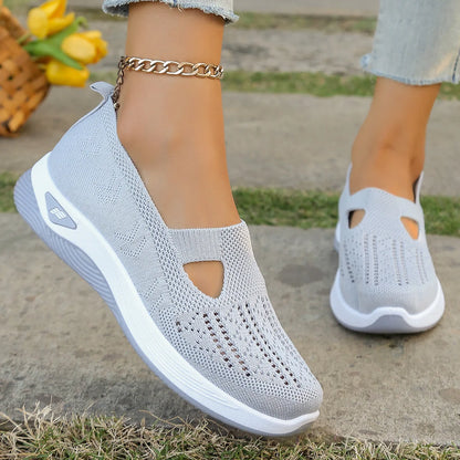 Spring New Women's Sports Shoes, Fashionable, Breathable, Lightweight, Non-slip, Wear-resistant, Casual Sports Shoes, Flat Shoes