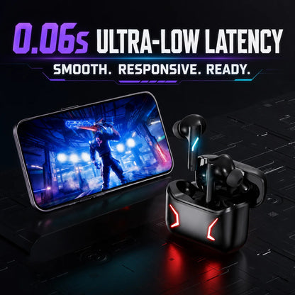 Choice ASUS Adol Gaming Headset Bluetooth 5.3 Dual Mode Wireless Low Latency Earbuds with Mic RGB Effect Music Earphones R18