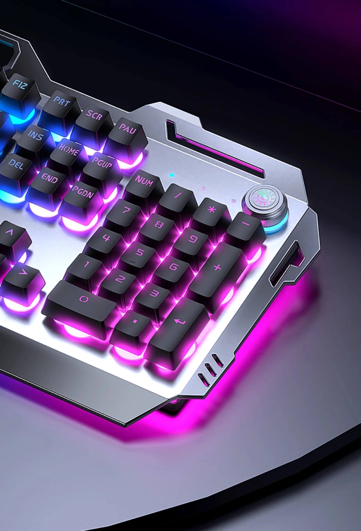 Qianxingzhe Wireless Keyboard Mouse Set Mechanical Feel Rechargeable Rgb Backlit Wrist Rest Multifunctional Knob Gaming For Pc