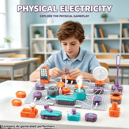 Kids DIY Science Circuit Building Kit 150+ Physics Experiment Projects Electronic Circuit Board Educational Toy Gift For Student