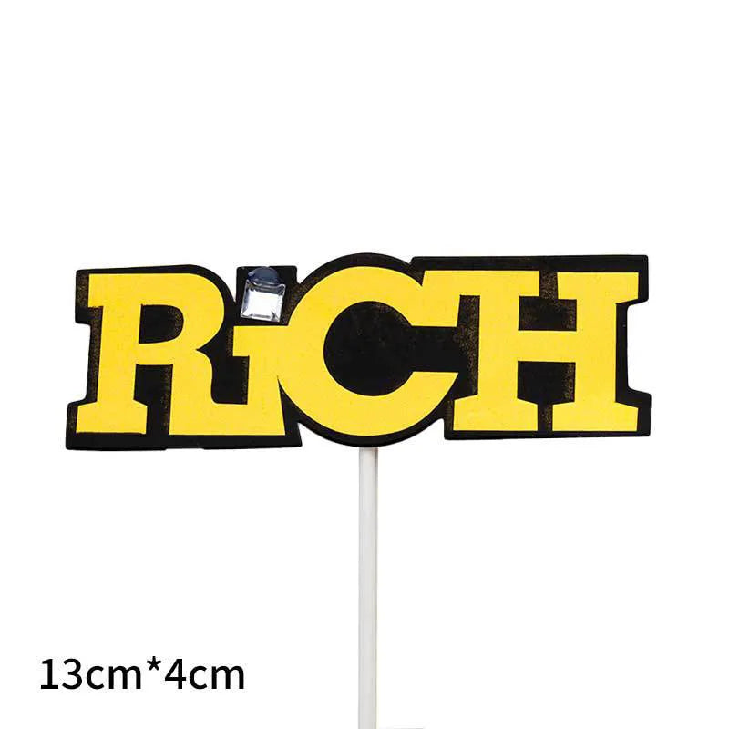 Dollar Cake Topper Car Figurine Money Cake Decorations For Richman Birthday Party Supplies Rich Money Dollar Theme Party Decors