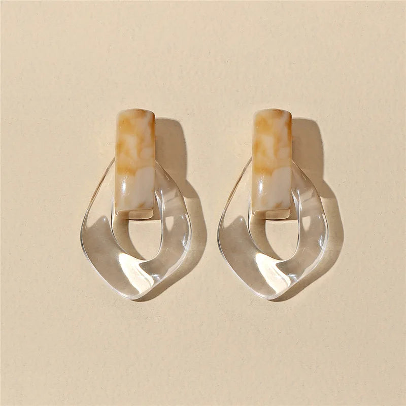 Simple Big Round Star Heart Hoop Earrings For Women Geometric Plastic Exaggerated Earring Hyperbole Trendy Ring Earrings Jewelry