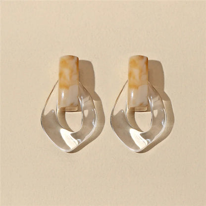 Simple Big Round Star Heart Hoop Earrings For Women Geometric Plastic Exaggerated Earring Hyperbole Trendy Ring Earrings Jewelry