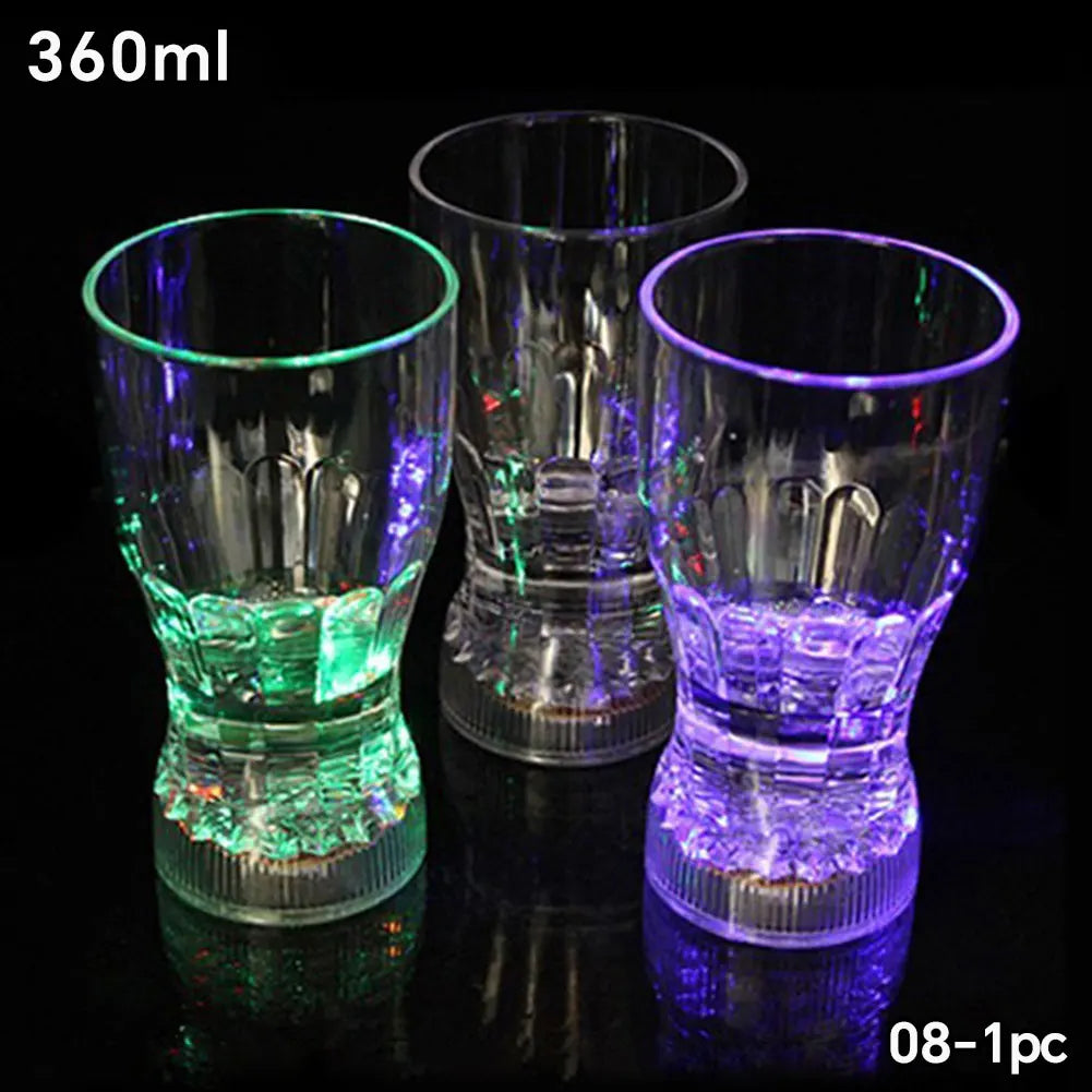 Induction LED Automatic Glowing Cup Flashing Cup Wine Beer Whisky Mug Water Beverage Drinking Glass Party Decorative Supplies