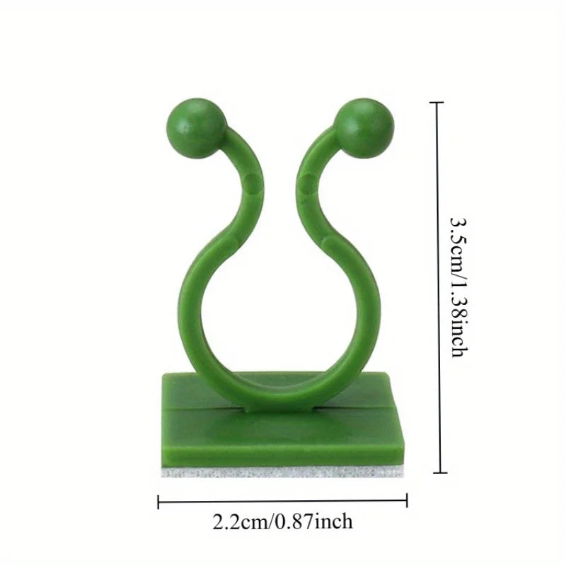 30pcs Invisible Plant Climbing Wall Hooks - Self-Adhesive, Reusable, Adjustable Vines Traction Holders for Indoor Outdoor Garden