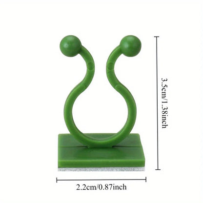 30pcs Invisible Plant Climbing Wall Hooks - Self-Adhesive, Reusable, Adjustable Vines Traction Holders for Indoor Outdoor Garden