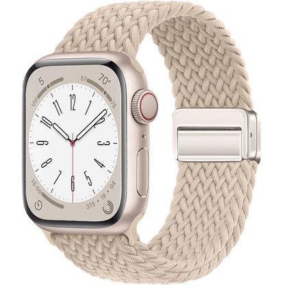 Braided Strap For Apple Watch Bands 40mm 45mm 41mm 44mm 42/46mm 49mm magnetic Bracelet iWatch series se 7 5 6 8 9 10 11 Ultra3 2