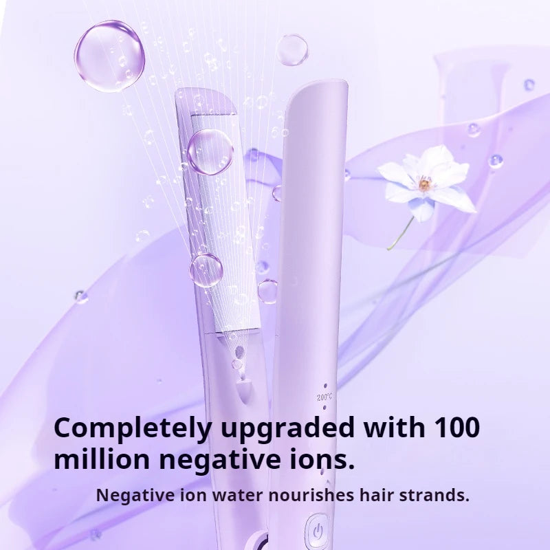 Professional Ceramic Ionic Hair Straightener & 2-in-1 Flat Iron - Titanium Plates, Fast Heating 140-220°C Salon Styling Tool