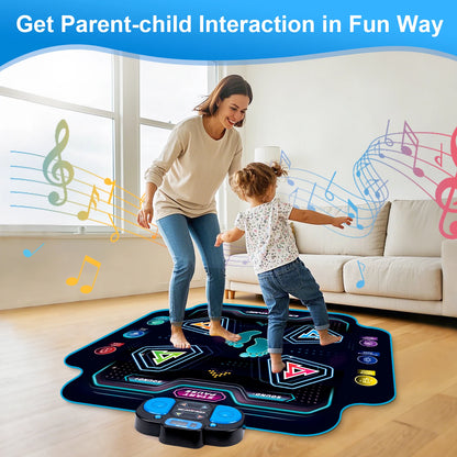 92x88cm Electronic Dance Mat Multi-Function Dancing Blanket with 2 Modes&9 Levels Kids Floor Music Blanket Educational Toy Gifts