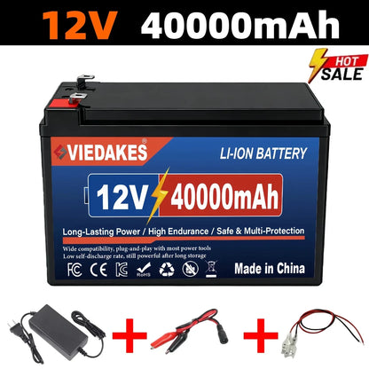 VIEDAKES Brand New 3S7P 12V 100Ah LiFePO4 18650 Battery Pack Power Bank Lightweight Design for Hiking Backpacking Trips