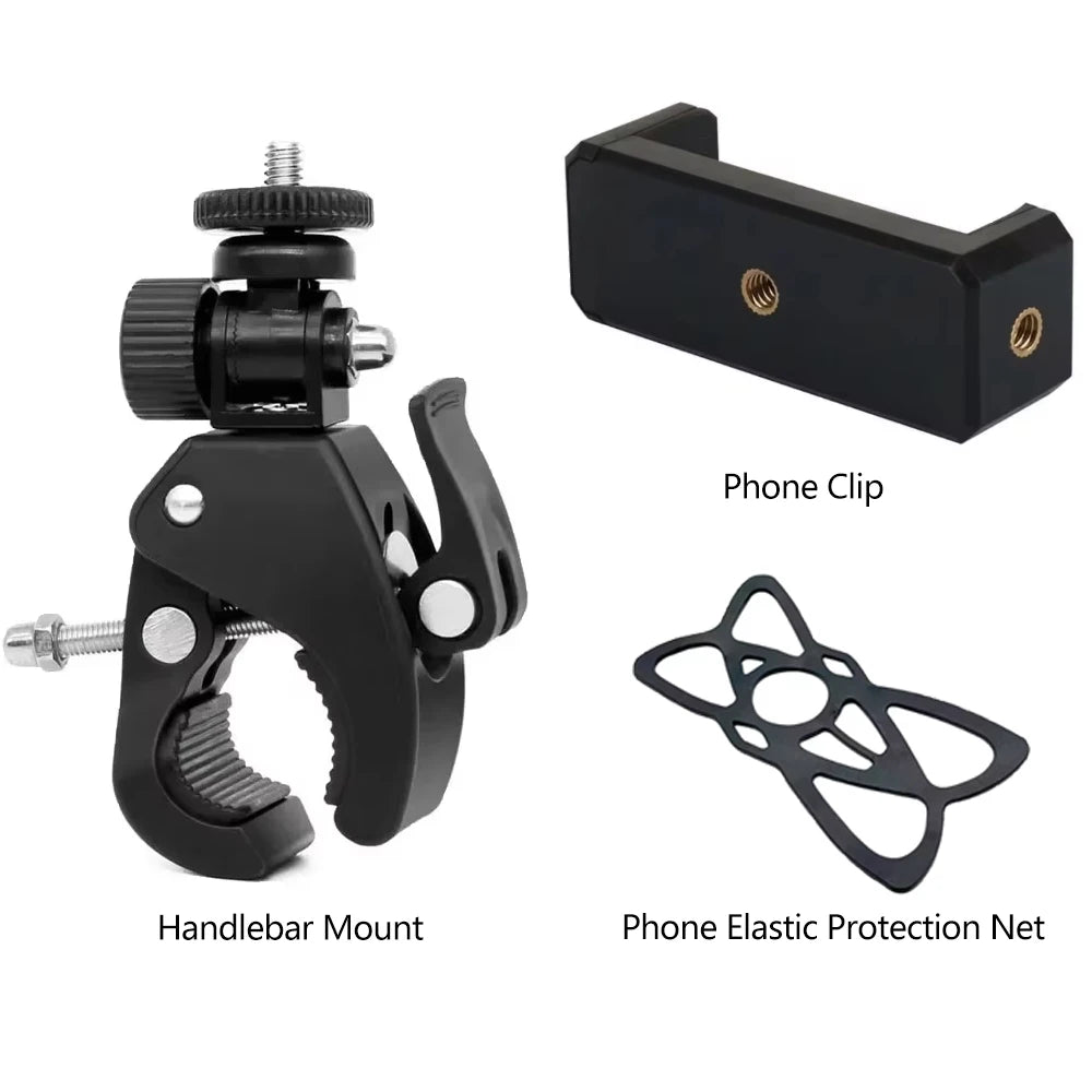 Bicycle Handlebar Mount Bike Holder for GoPro Hero 13 12 11 10 9 8 7 6 5 SJCAM AKASO Insta360 DJI Osmo Action Camera Accessories