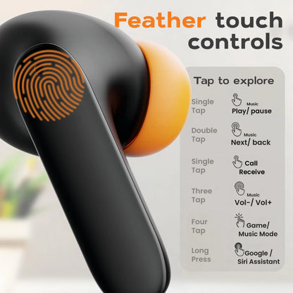 TWS Wireless Earphones 5.4 Bluetooth Ultra-low Latency Dual Microphone ENC Noise Cancelling in Ear Bluetooth Earphones