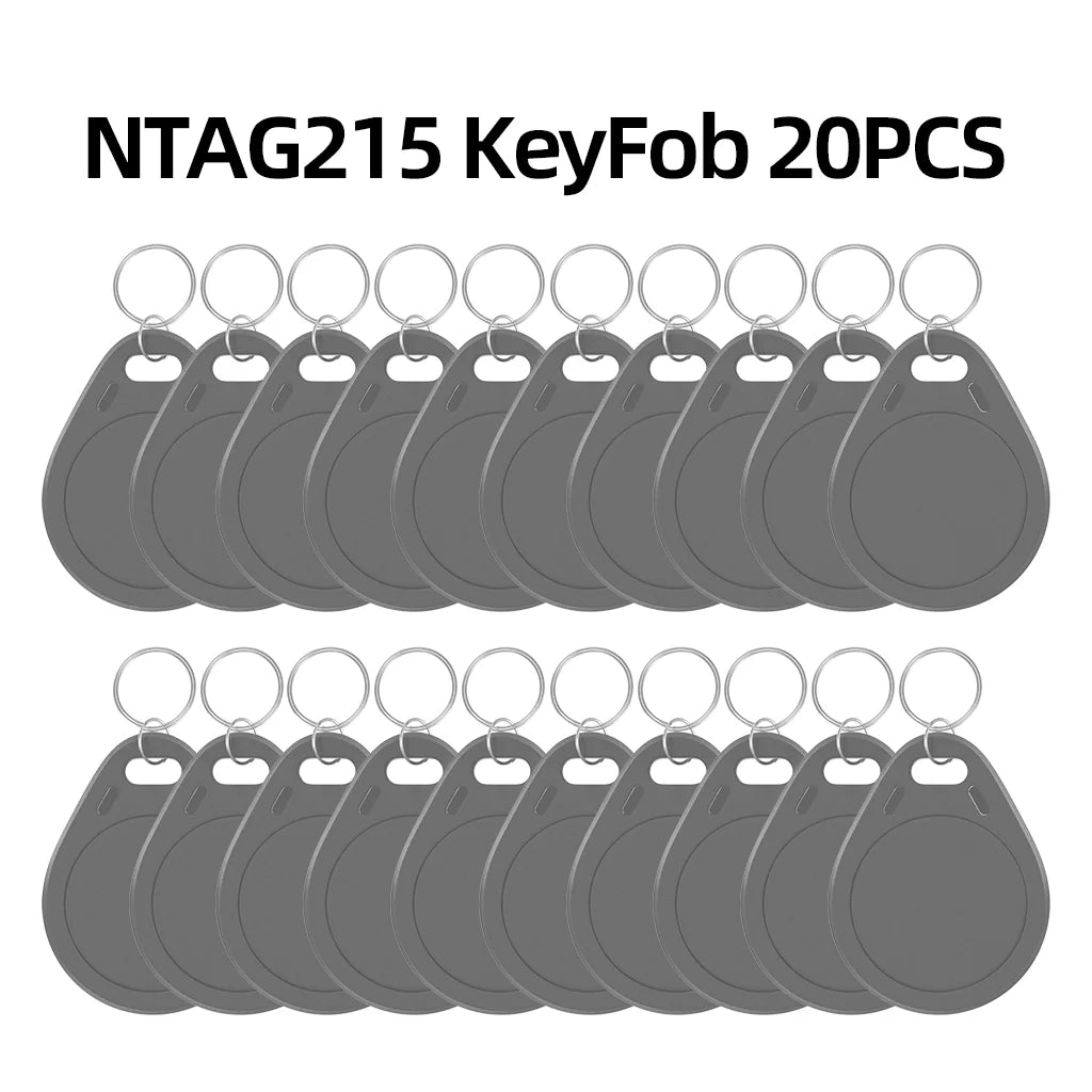 NTAG215 NFC KeyFob Waterproof Rewritable Keychain 504 Bytes Compatible with Amiibo & Apple Shortcuts for iOS Android