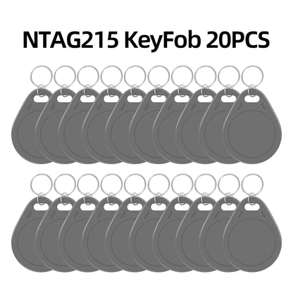 NTAG215 NFC KeyFob Waterproof Rewritable Keychain 504 Bytes Compatible with Amiibo & Apple Shortcuts for iOS Android