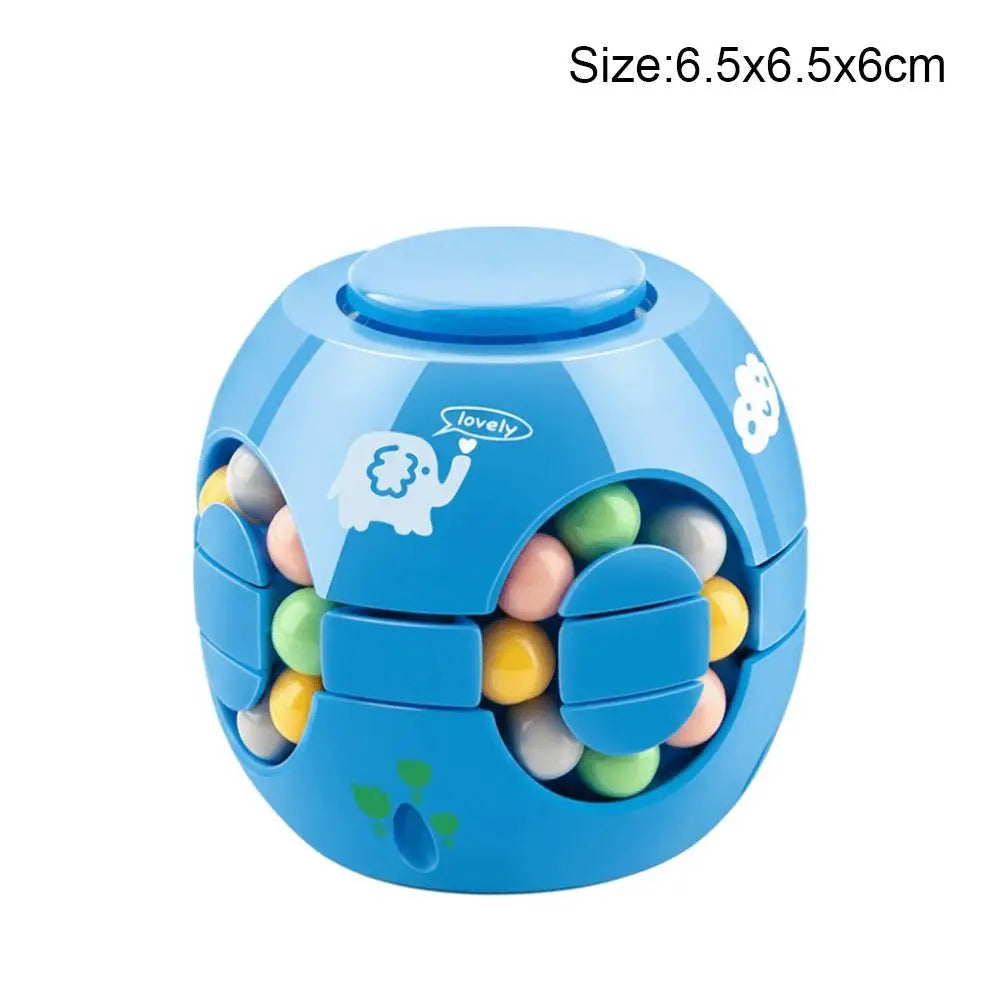 New High Quality Portable Funny Plastics Magic Bean Cube Spinner Rotating Ball 3D Rotating Ball Finger Gyro Finger Spinner Gyro