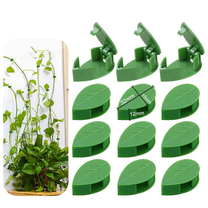 20pcs Plant Climbing Wall Fixture Rattan plants growth climb traceless vine fixing tool Self-Adhesive Green Clip Traction Holder