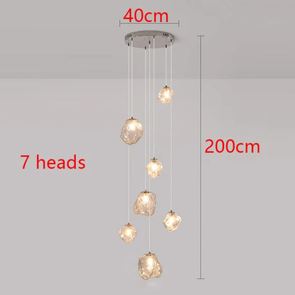 Modern home decor led lights pendant light lamps forstaircase Chandeliers for living room hanging light indoor lighting