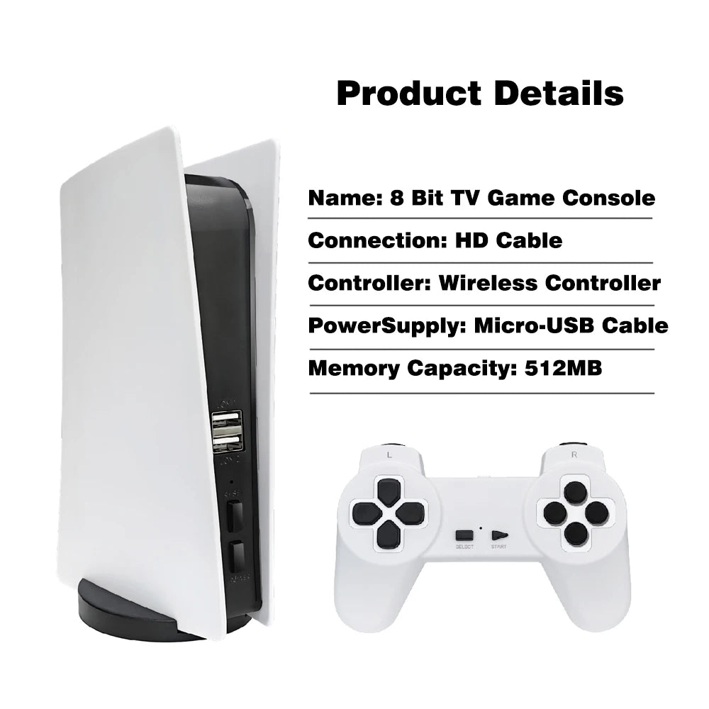 New GS5 4K HD 8Bit Game Stick Mini TV Video Handheld Game Console Wireless Plug&Play Retro Classic Emulator Gamepad Toy Gift