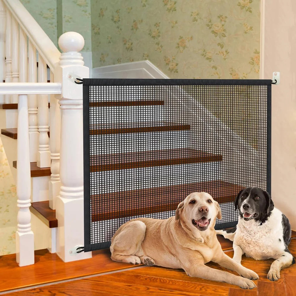 Dog Fence Dog Gate Ingenious Mesh For Indoor and Outdoor Safe Pet Dog gate Safety Enclosure Pet supplies baby safety gate