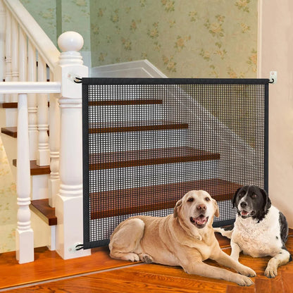 Dog Fence Dog Gate Ingenious Mesh For Indoor and Outdoor Safe Pet Dog gate Safety Enclosure Pet supplies baby safety gate