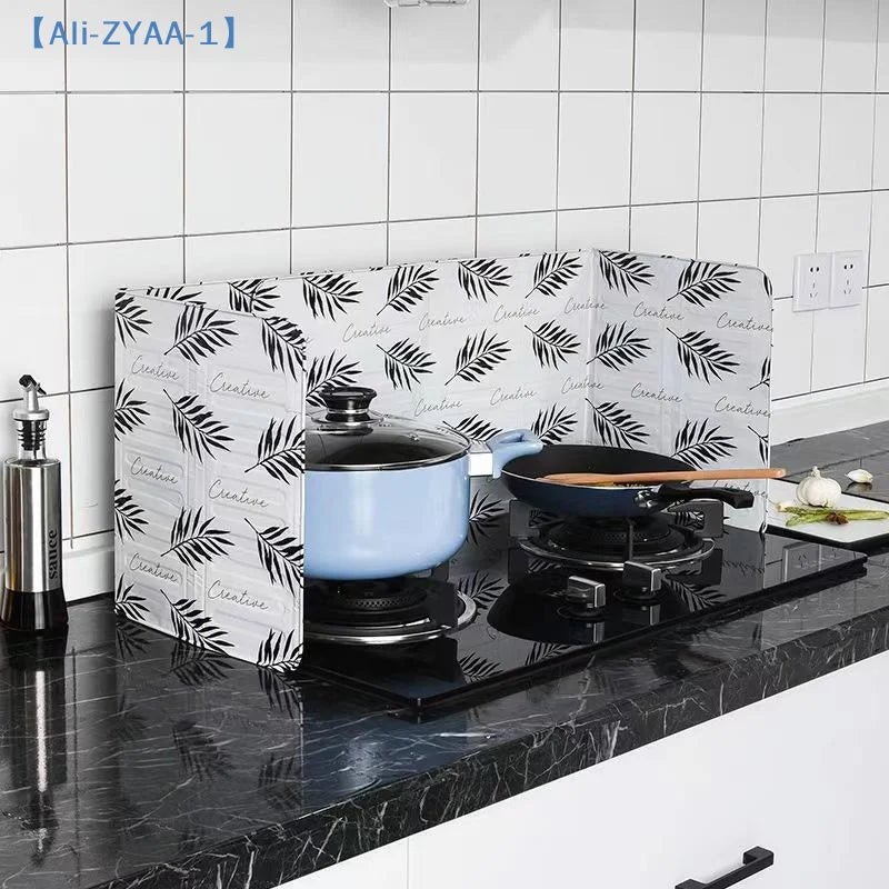 【ZYAA-1】2Pcs Anti-Splashing Stove Oil Baffle Plate Aluminum Cooker Shield Cooking Frying Oil Splash Guard Microwave Oven Covers
