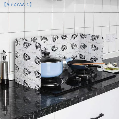 【ZYAA-1】2Pcs Anti-Splashing Stove Oil Baffle Plate Aluminum Cooker Shield Cooking Frying Oil Splash Guard Microwave Oven Covers