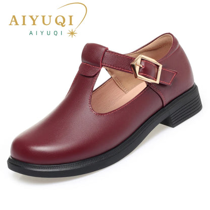AIYUQI Women Shoes Genuine Leather 2026 Fall New Big Size 41 42 43 Ladies Casual Shoes British Style Women Shoes