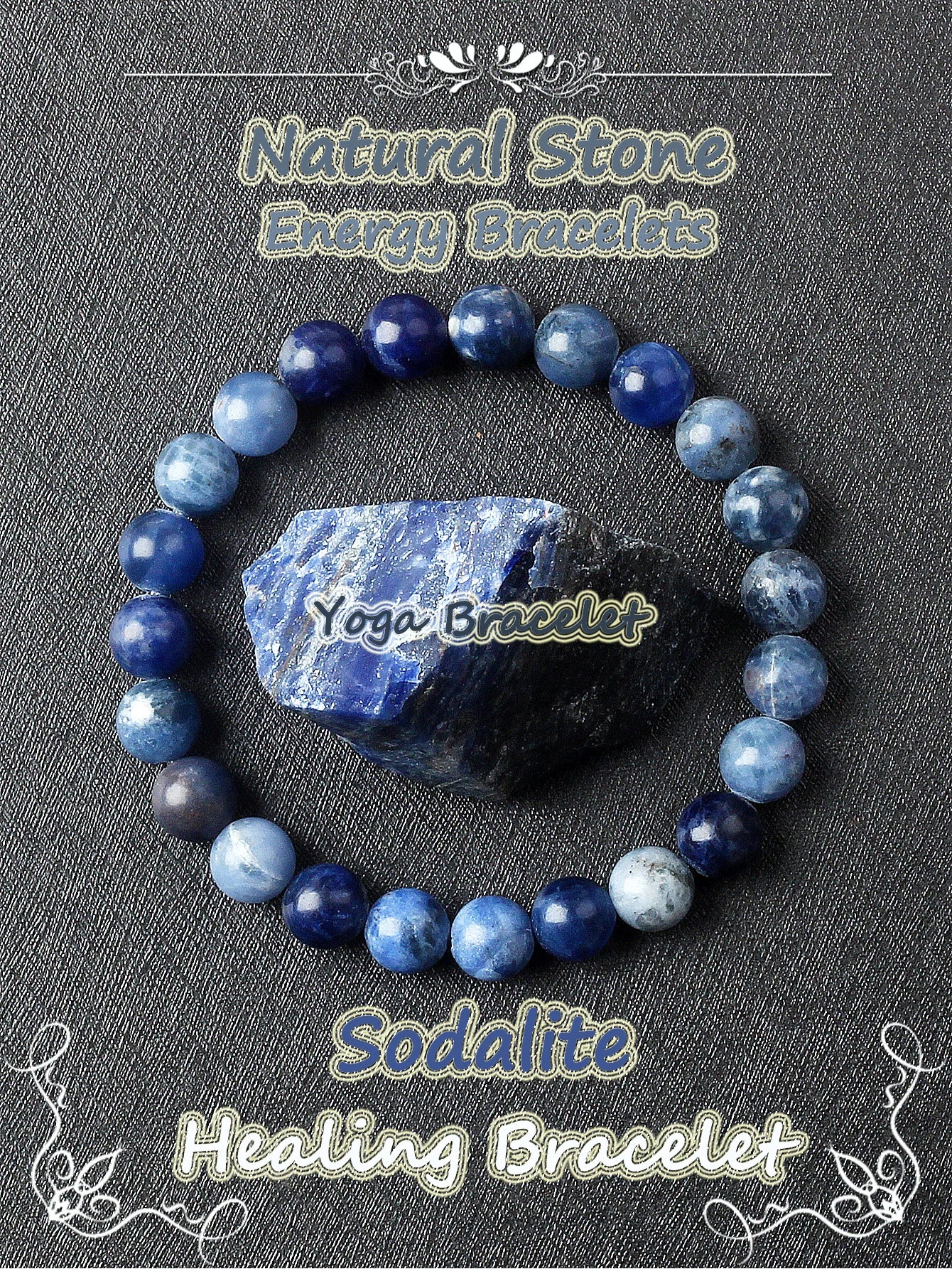 Original Natural Stone Beads Bracelet Men Women Reiki Blue Apatite Lapis Lazuli Amethyst Yellow Tiger Eye Beads Bracelet Jewelry