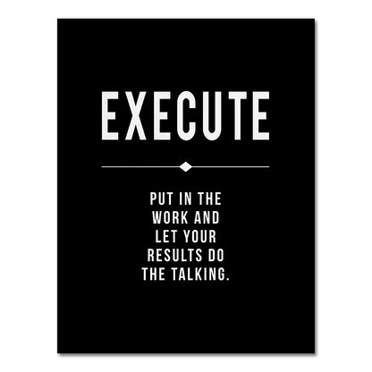 Grind Hustle Success Motivational Posters and Prints Office Decor Modern Art Entrepreneur Motivation Canvas Painting Pictures