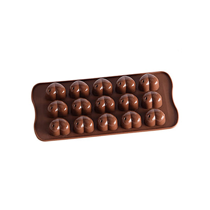 1PC Silicone 15 Hole Chocolate Mold Creative Jelly Christmas Candy Mold Cake Mold Ice Grid Baking Utensils