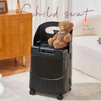 New baby mother travel luggage high appearance level parent-child suitcase trolley case carry on children can seat ride suitcase