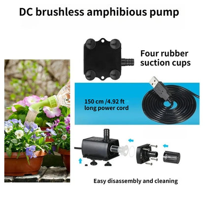 DC5V DC 250L/H Brushless Small Water Pump 3m Mini Mini Fish Tank Water Dispenser Solar High-pressure Water Pump.