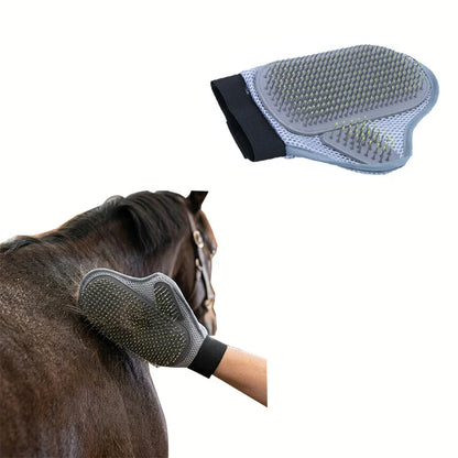 1pc Horse Brush Gloves  Breathable and Deep Cleaning- Suitable for  Equestrian Enthusiasts Firm Fit  Pet Care Tool Summer