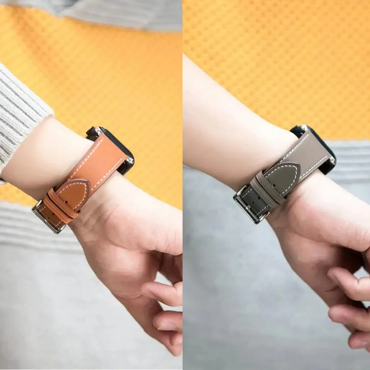 Leather Watch Straps For Apple Watch Band 46mm 44mm 49mm 45mm 42mm 40mm 41mm Bracelet Iwatch Series 11-10-9-8-7-6-5 Se-Ultra 2/3