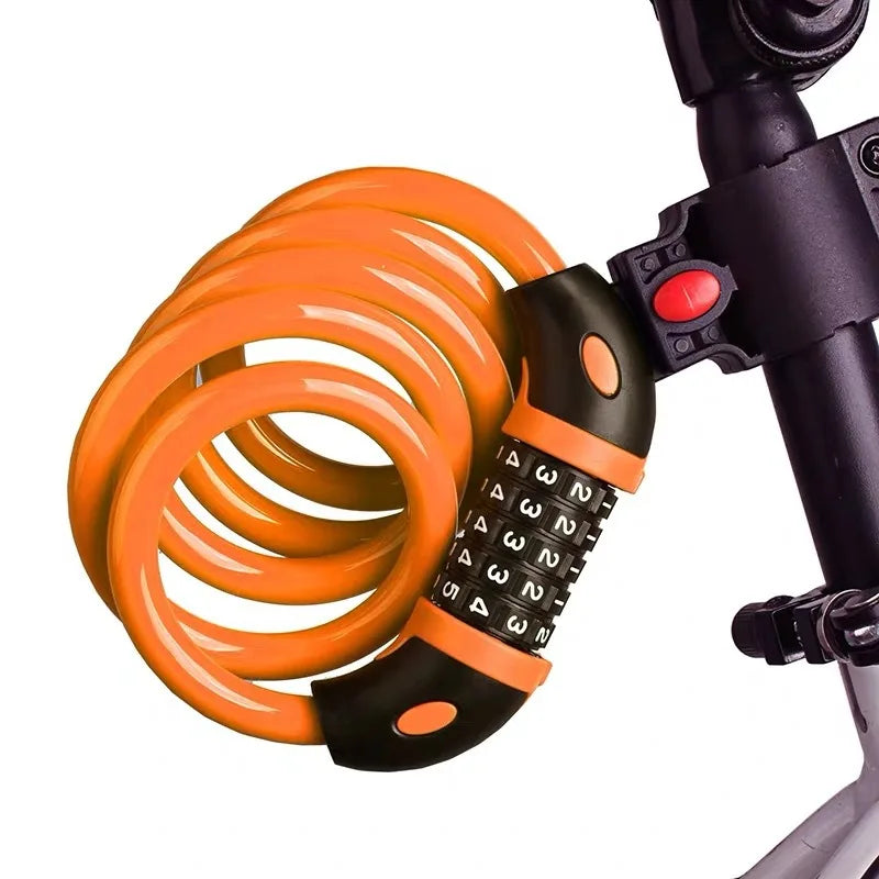 Bicycle Locks Anti-theft Mtb Bike Steel Wire Padlock 4Digit Password Electric Scooter Motorcycle Locks MTB Bicycle Accessories